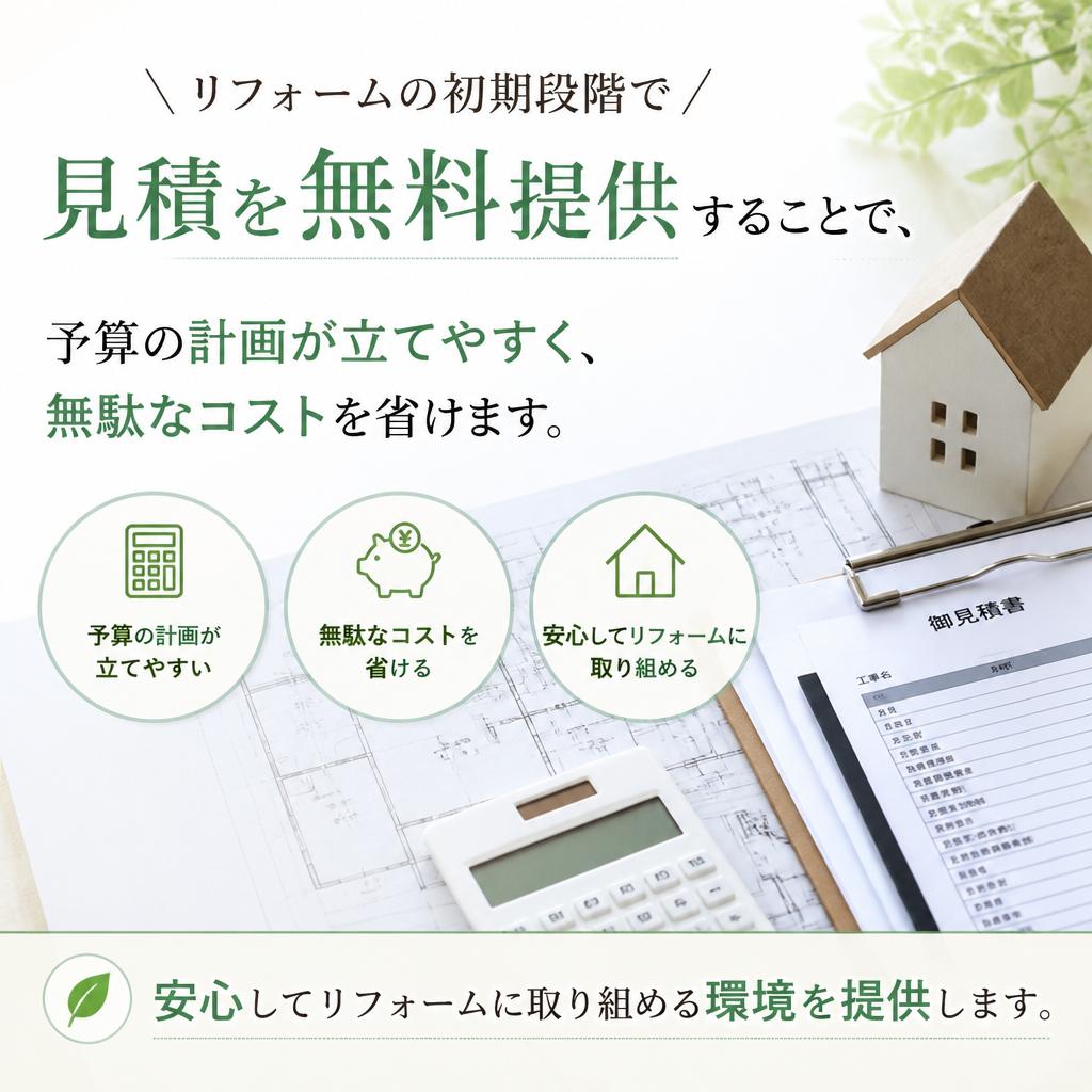 リフォーム見積無料のメリット