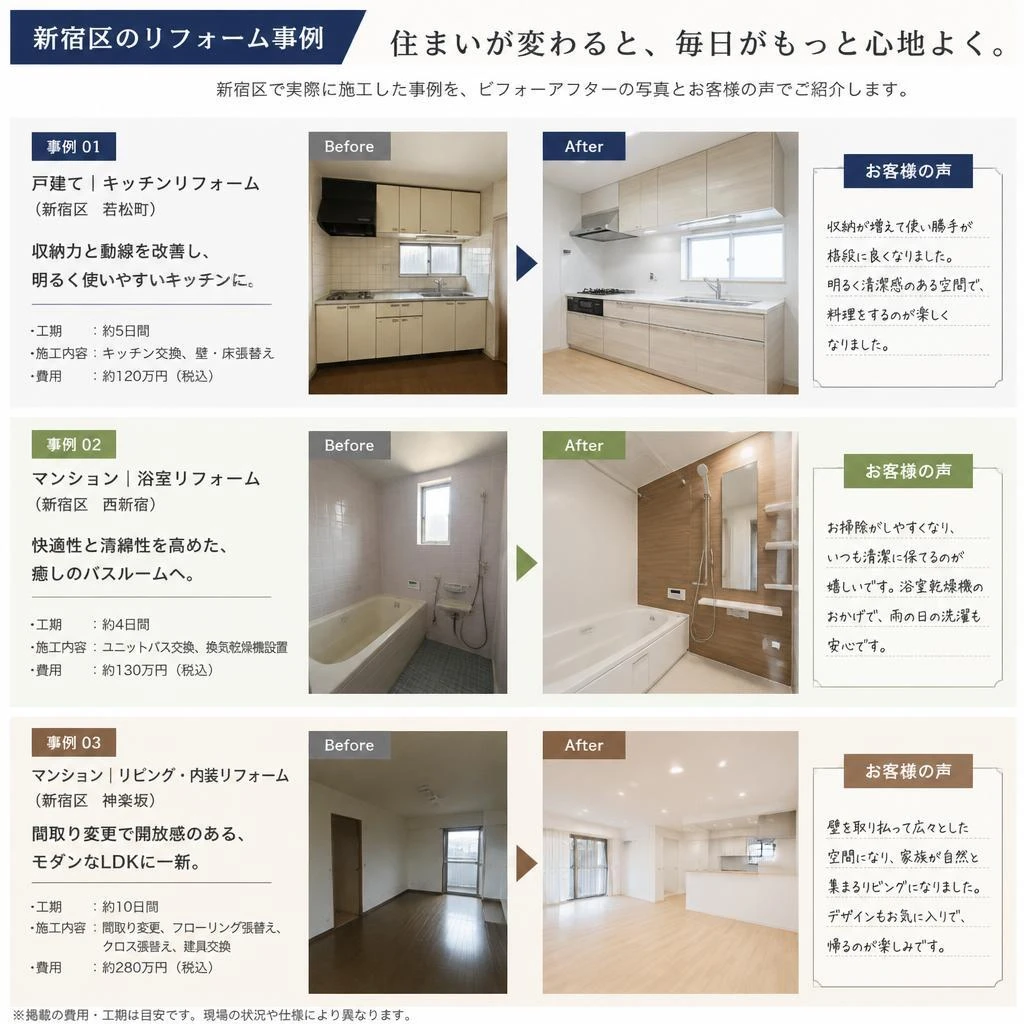 新宿区のキッチンリフォーム実績