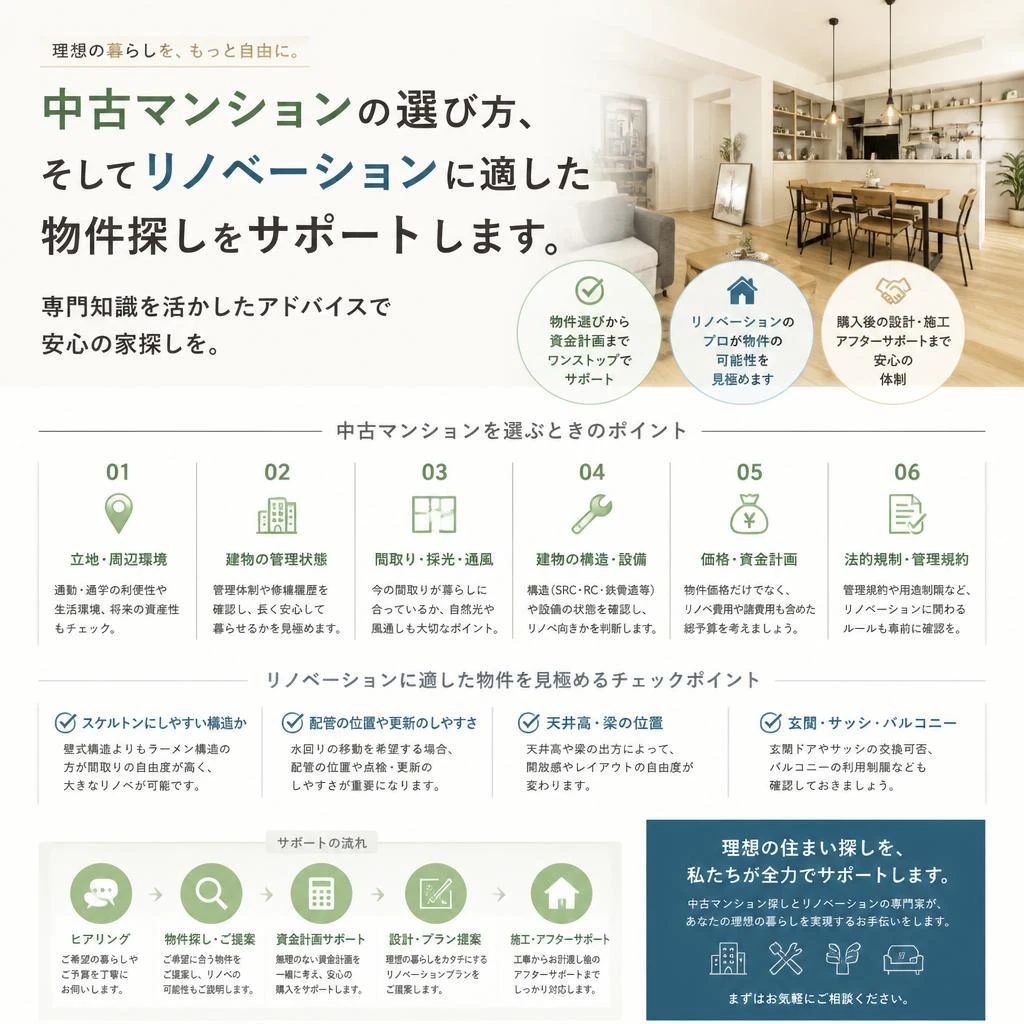 物件選びをしっかりサポート