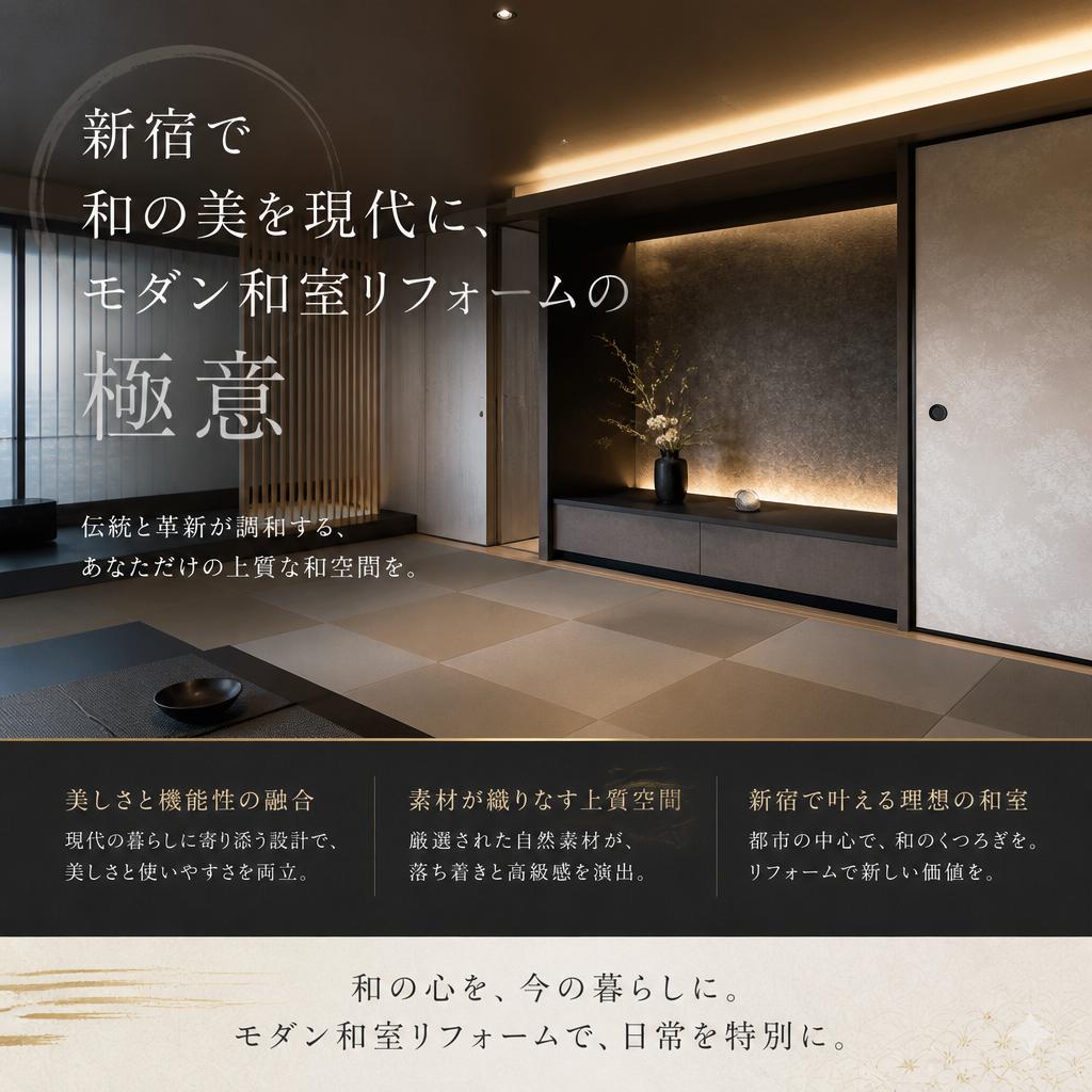 新宿で和の美を現代に、モダン和室リフォームの極意