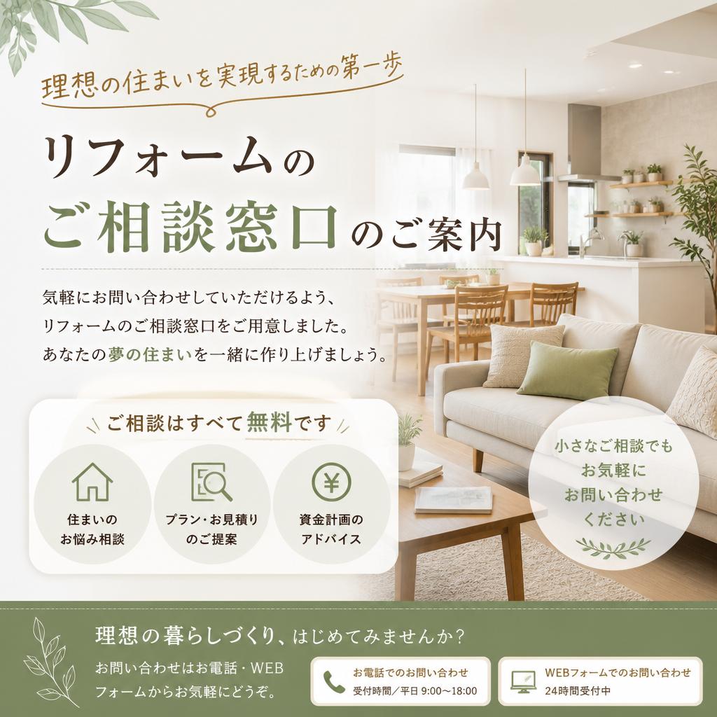 お問い合わせから始まる理想の住まいづくり