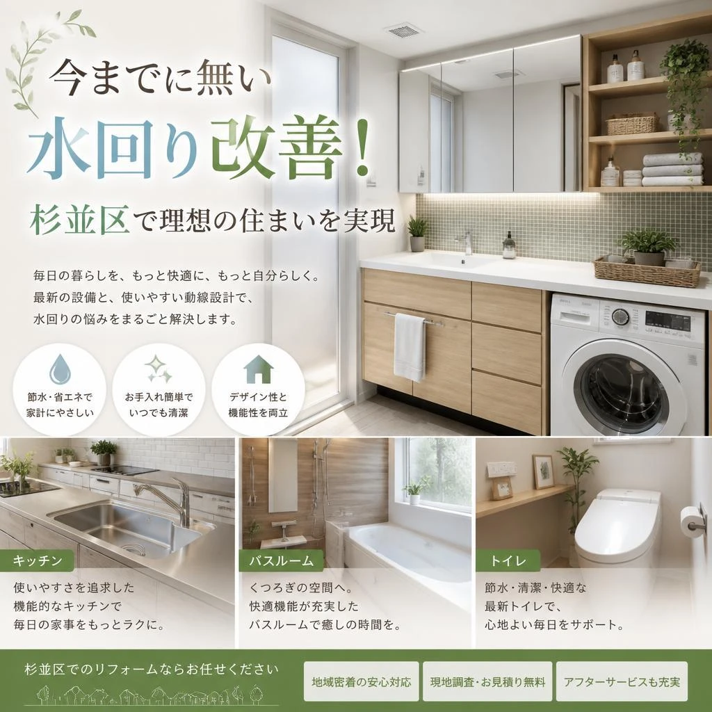 今までに無い水回り改善！杉並区で理想の住まいを実現｜杉並区のリフォームならパラリノベ株式会社