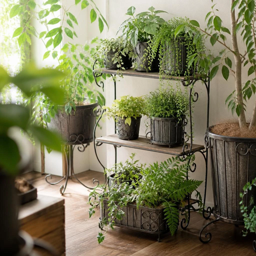 癒しの観葉植物とアイアン鉢で作る、自分だけのナチュラル空間