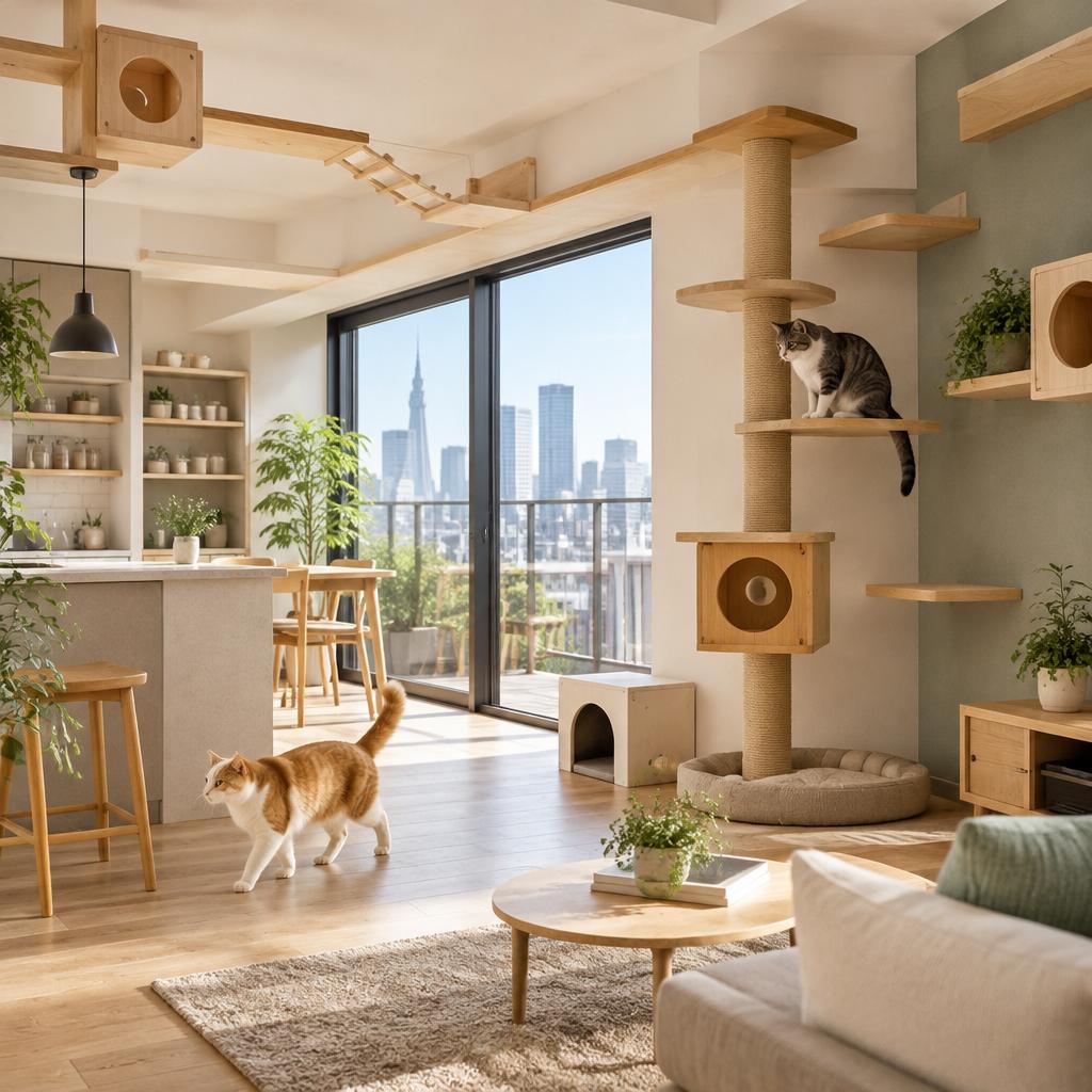 猫のにおいも、暮らしの悩みも、住まいから変える。新宿区で叶えた、人と猫が心地よく暮らすネコリノベ。