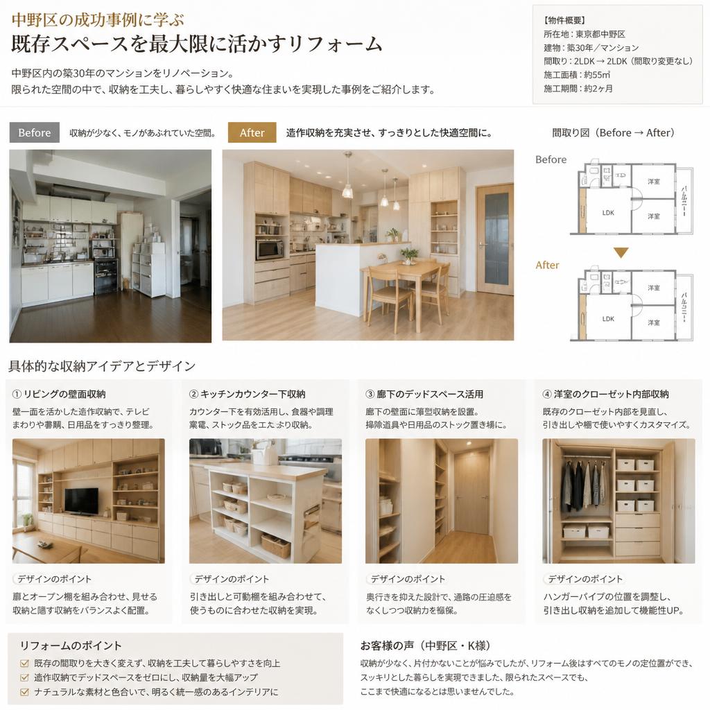 中野区でのリフォーム事例
